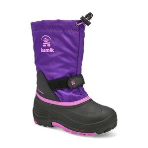 Kamik Purple and Black Kids Snow Boots